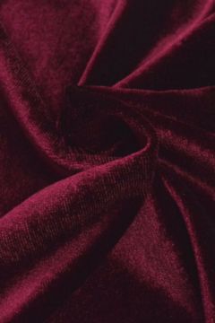 Lycra Velours Donker Rood