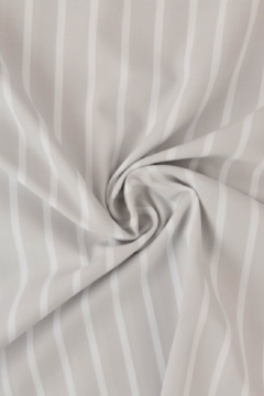 Blousestof - White Lines on Light Grey
