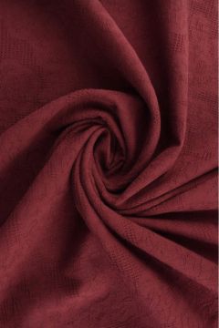 Cotton - Jacquard Roses - Bordeaux - 77
