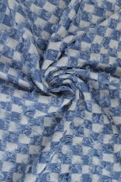 Jeans - Frayed Checks - Light Blue