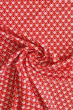 Lycra - White Art on Dark Orange