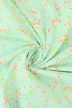 Katoen - Flowercrush - Salmon