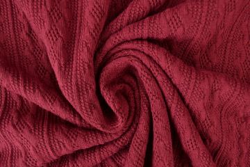 Knitted Cable Jersey - Bordeaux - 77