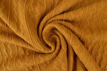 Knitted Cable Jersey - Donker Oker