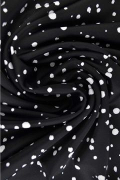 Lycra - White Dots on Black
