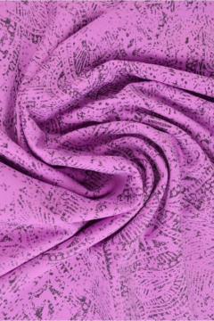 Lycra - Grey Aztec Print on Lilac