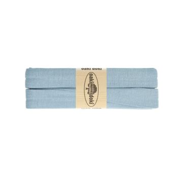 Oaki Doki Tricot Biaisband - Oud Licht Blauw 921