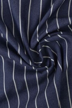 Chambray - White Stripes on Dark Blue