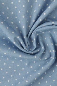 Chambray - Tiny White Dots on Vintage Blue