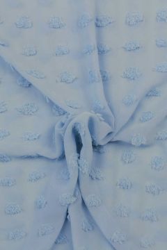 Chiffon Dots - Jeans Blue