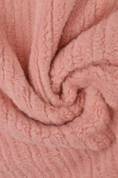 Faux Fur Stripes - Pink