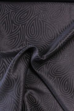 jacquard gobelin - Deep Steelblue leaves