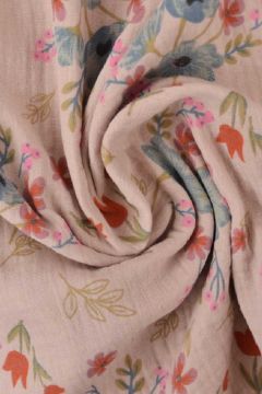 Hydrofiel - Colorful Flowers on Old Pink