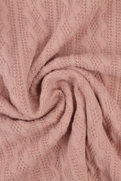 Knitted Cable Jersey - Vintage Roze - 37