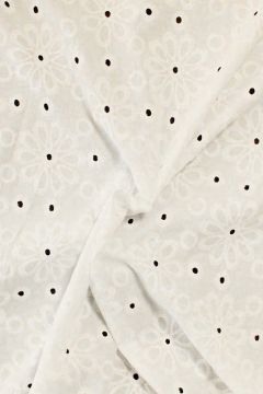 Broderie Katoen - Flowers of Summer - Off White