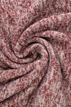 Sweat Melange - Dark Red/White