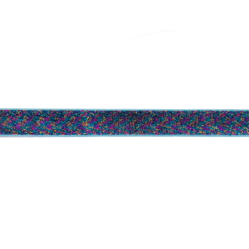 Smal Glitter Elastiek - Sparkle Multicolor - 15 mm