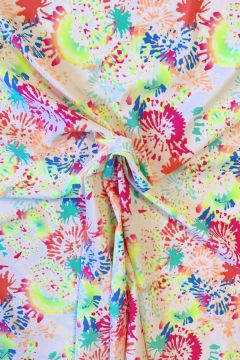 Lycra - Bright Color Art on White