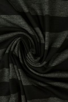 Viscose Tricot - Stripes Big Grey/Black