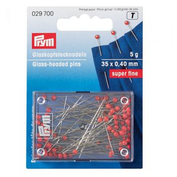 Prym Glaskopspelden Rood - Extra Fijn 