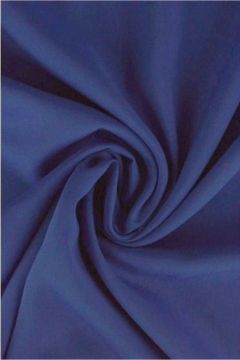 Viscose stof met pauwenveren donker blauw