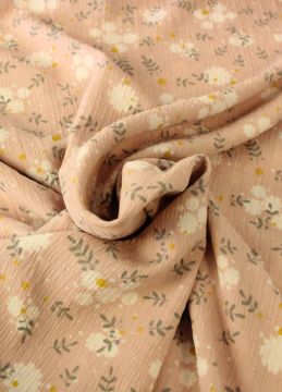 Fashion Reliëf - White Flowers on Pink