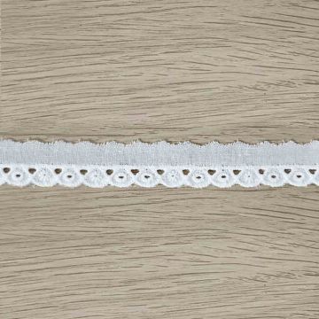 Broderie Band - Schulprand Klein - Wit - 17mm