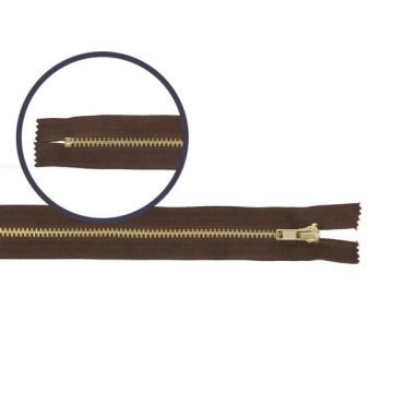 Broek Rits Koper - Niet Deelbaar -570 - Dark Brown - 20 cm