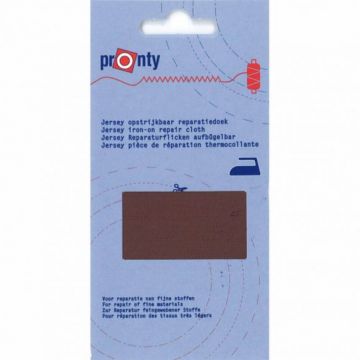 Pronty Reparatiedoek Jersey Opstrijkbaar - Brown