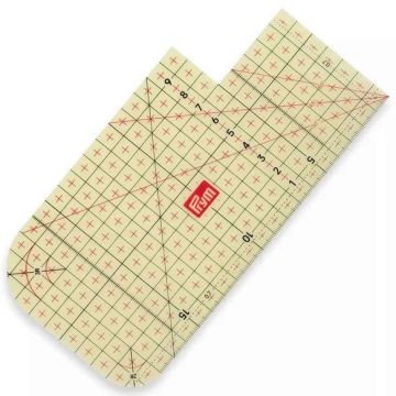 Prym - Strijkliniaal transparant - 20x10cm