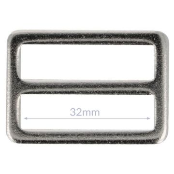 Opry Gesp Plat -Nikkel - 32mm