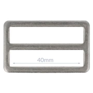 Opry Gesp Plat - Mat Silver - 40mm