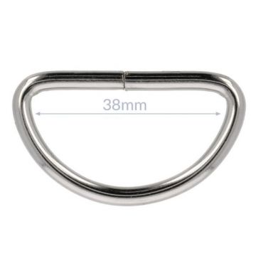 Opry D-Ring - Nikkel - 38mm