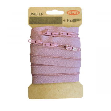 Opry Spiraal Rits 3m - Vintage Pink