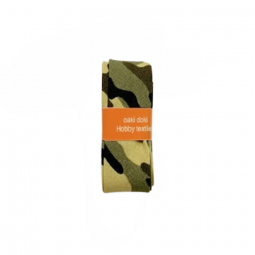 Oaki Doki Biaisband Katoen - Military Green - 2m