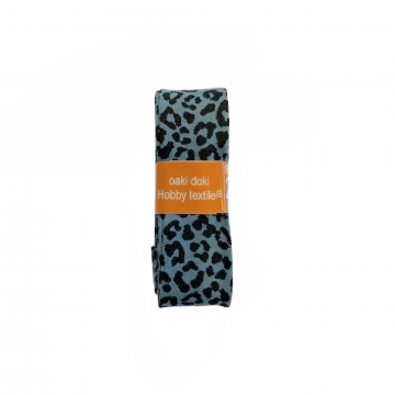 Oaki Doki Biaisband Katoen - Leopard Steelblue - 2m 