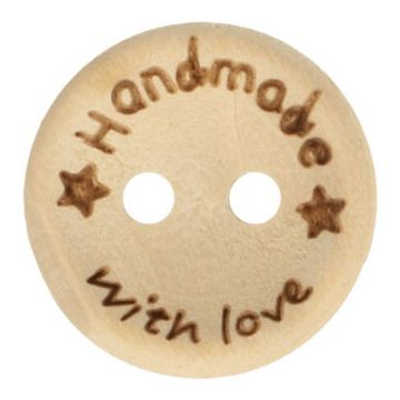 Knoop Hout 20mm  - Handmade With Love
