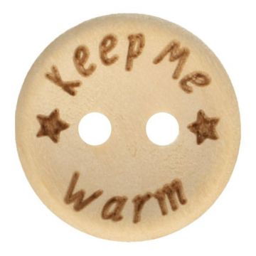 Knoop Hout 20mm  - Keep Me Warm