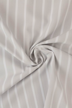 Blousestof - White Lines on Light Grey