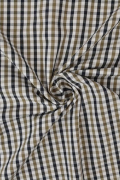 Blouse stof - taupe/black/white