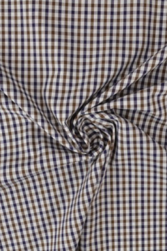 Blouse stof - light brown/navy/white
