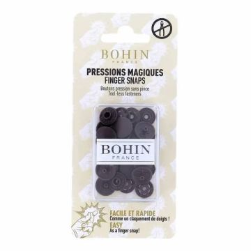 Bohin - Magische drukknopen 13mm - Brown