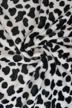 Knuffelfleece - Cow on white