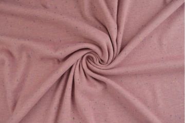 Katoenen Tricot Speckles Collection - Dark Old Pink