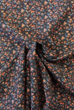 Flanel - Millions of Flowers Orange/Blue