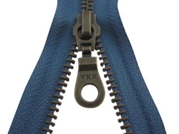 YKK Deelbare Koper Ritsen -  40 cm-839 - Blauw