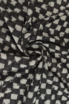 Jeans -  Frayed Checks - Black