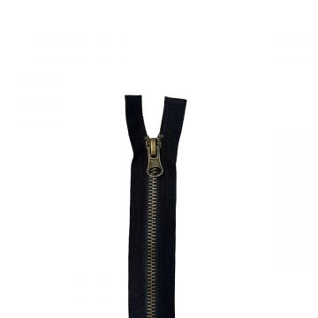 YKK Brons Rits Dubbel Deelbaar 80cm - Black/Brons