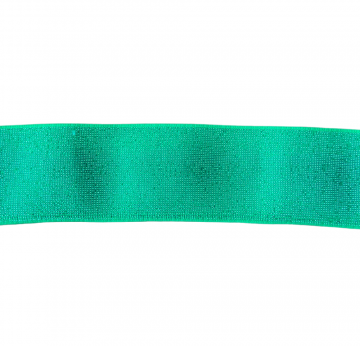 Elastiek Soft Glittery - Green/Silver - 40 mm