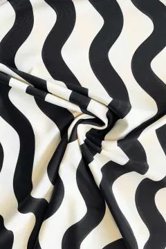 Lycra - Wave Offwhite/Black